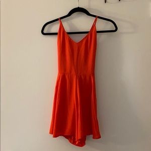 Express Salmon Tie Back Romper